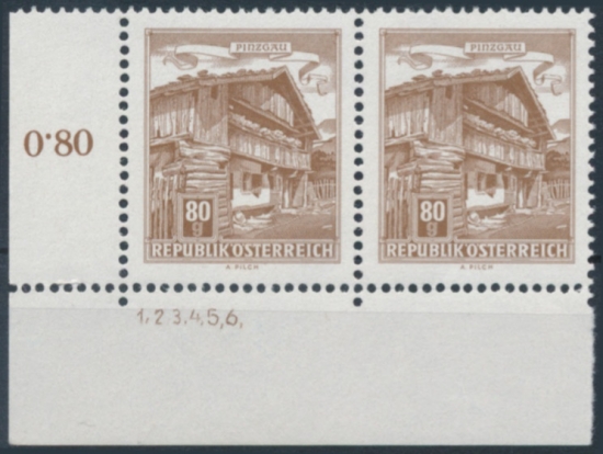 Briefmarke mit Symbolzahl(en)